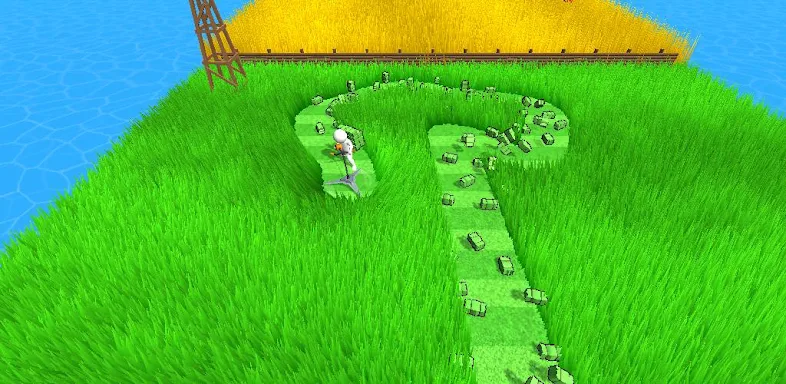 The satisfying before and after contrast of mowed grass
